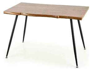 Masa LARSON, stejar natural/negru, 120x80x77 cm