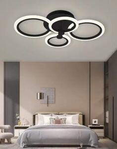 LUSTRA LED DIMABILA CU TELECOMANDA 3 FUNCTII NEGRU 60W