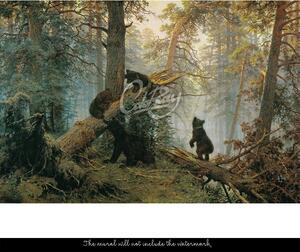 Fototapet Familia de urs în pădure