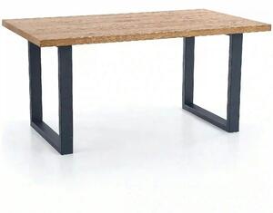 Masa extensibila PEREZ, stejar deschis/negru, 160/250x90x76 cm