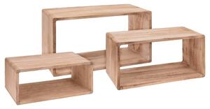 Home&Styling Set de rafturi suspendate, 3 buc., lemn de paulownia C37889050