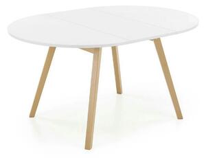 Masa extensibila RUBEN, alb/stejar, 102/142x102x73 cm