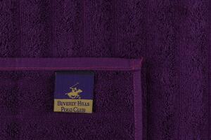 Set 4 prosoape de baie 406, Beverly Hills Polo Club, 70x140 cm, bumbac, mov/roz