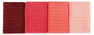 Set 4 prosoape de baie 406, Beverly Hills Polo Club, 70x140 cm, bumbac, roz deschis