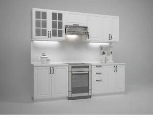 Set bucatarie MICHELLA, alb, PAL, 240 cm