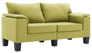 Canapea cu 2 locuri, verde, material textil