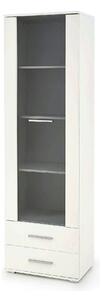 Vitrina LIMA W-1, alb, PAL laminat/sticla, 60x40x200 cm