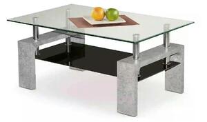 Masuta DIANA INTRO, transparent/gri beton, 100x60x45 cm
