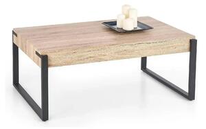 Masuta cafea CAPRI, stejar San Remo/negru, 110x64x42 cm
