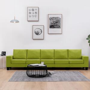 Canapea cu 5 locuri, verde, material textil