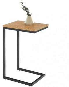Masuta cafea NISA, negru/stejar auriu, 40x30x60 cm