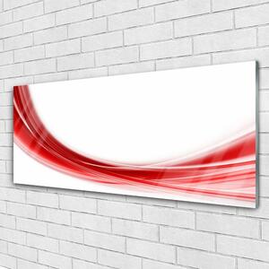 Tablou pe sticla Abstract Art Red White