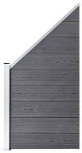 Panou de gard, gri, 95x(105-180) cm, WPC