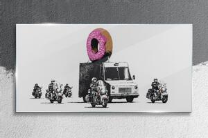 Tablou sticla Banks Police Donuts