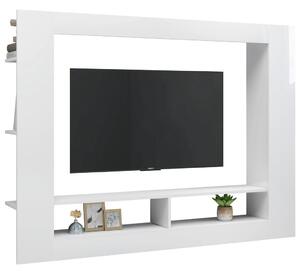 Comodă TV, alb extralucios, 152x22x113 cm, PAL