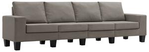Canapea cu 4 locuri, gri taupe, material textil