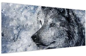 Tablou - Lupul din desene animate (120x50 cm)