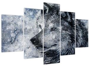 Tablou - Lupul din desene animate (150x105 cm)