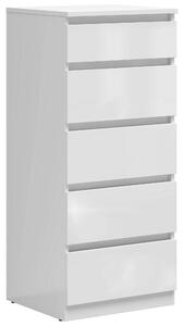 Comoda TETRIX, alb lucios, PAL, 50x45x115 cm