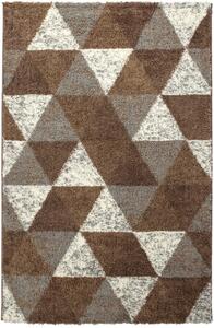 Covor Hugh Triangle, Decorino, 100x150 cm, polipropilena, maro