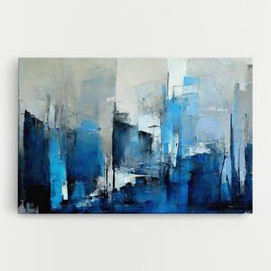 Tablou Canvas, 20x30cm, Dormitor si Living, Abstracte, Arta abstracta, Blue Gray Color