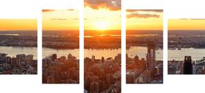 Tablou 5-piese panorama frumoasă orașului New York