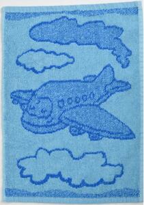 Prosop pentru copii BEBÉ avion albastru 30x50 cm