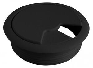 Trecere cabluri O60 mm, plastic, negru mat