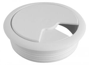 Trecere cabluri O60 mm, plastic, alb mat