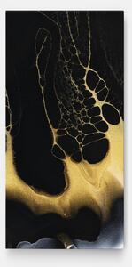 Tablou Canvas, 40x80cm, Dormitor si Living, Abstracte, Marble, Black Golden Marble