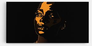 Tablou Canvas, 50x100cm, Dormitor si Living, Femei, Femei africane, African Yellow Light