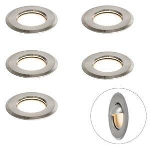 Set de 5 spoturi încastrate moderne din aluminiu, inclusiv LED IP67 - Linsey