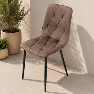 Scaun Kobe, DENVER, catifea maro, picioare metalice negre, 43x55x84 cm