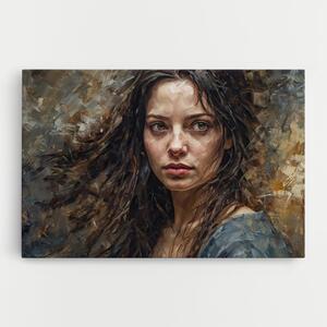 Tablou Canvas, 20x30cm, Dormitor si Living, Femei, Porterete, Darkhaired Woman Portrait