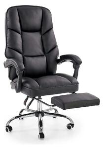Scaun de birou ALVIN, negru, piele ecologica, 66x70x118/125 cm