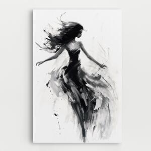 Tablou Canvas, 40x60cm, Dormitor si Living, Femei, Siluete, Black Ink Woman