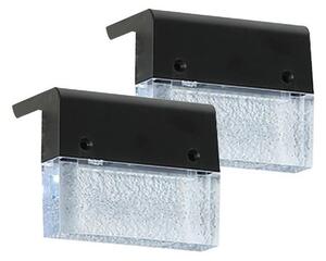 Immax 08501L - Set 2x LED RGB lampă solară de perete LED/1W/1,2V 3500K IP65