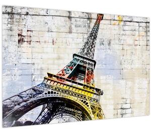 Tablou - Arta digitală a Turnului Eiffel (90x60 cm)
