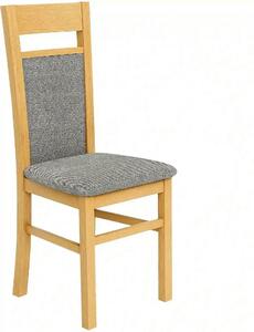 Scaun GERARD 2, gri/stejar honey, stofa clasica/lemn de fag, 44x55x97