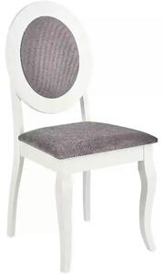 Scaun vintage alb BAROCK, lemn de cauciuc, 45x51x93 cm