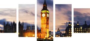 Tablou 5-piese Big Ben nocturn în Londra