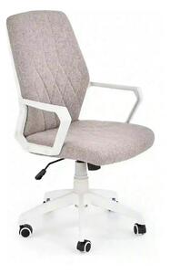 Scaun de birou SPIN 2, grej/alb, stofa clasica/metal, 59x62x99/106 cm