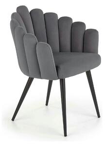 Scaun tapitat K410, gri inchis, 65x62x85 cm