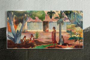 Tablou sticla Satul de cabană autohtonă Gauguin