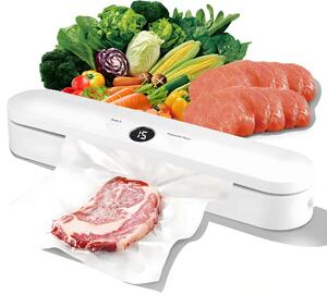 Aparat de Vidat alimente Koken, Dispozitiv pentru sigilarea pungilor, 2 în 1 de 28 cm bara de lipire, Alb - Aparat de Vidat + 20 Pungi Cadou