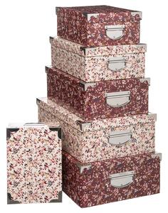 Set 4 cutii din carton de diferite dimensiuni, Roz