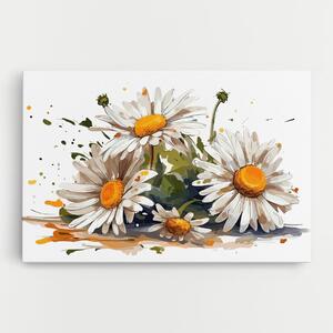 Tablou Canvas, 20x30cm, Dormitor si Living, Flori, Margarete, White Beautiful Daisy