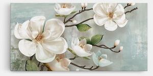 Tablou Canvas, 100x200cm, Dormitor si Living, Flori, Magnolii, Magnolino