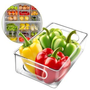 Set Cutii de depozitare Koken, pentru frigider, birou, bucatarie, pot fi si suprapuse, transparente si usor de curatat, 25,5 x 15 x 7,5 cm - 1 x Cutie Depozitare
