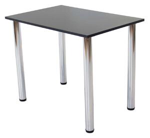 Masa de bucatarie DENVER, blat din PAL negru, 75x55X73 cm